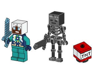 Wither Skeleton and Ender Explorer with TNT